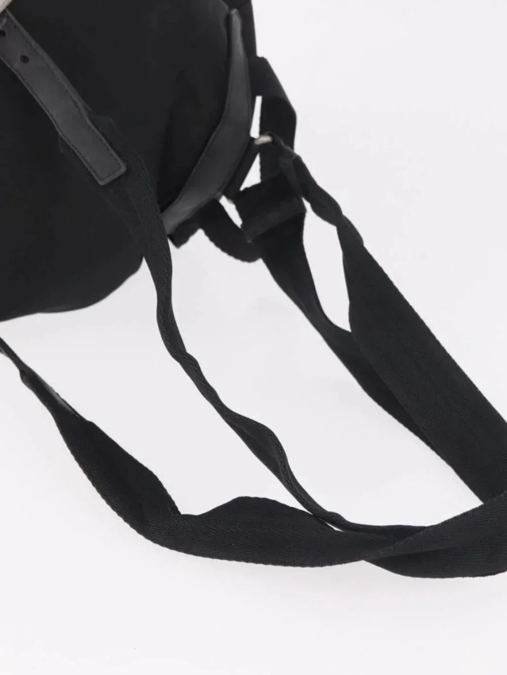 PRADA Backpack Nylon Black Silver Auth 179537
